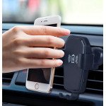 Wholesale Wireless Charger Universal Gravity Long Neck Windshield and Dashboard Car Mount Holder (Black)